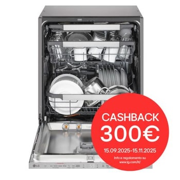 Foto frontale della lavastoviglie LG DB597TXS